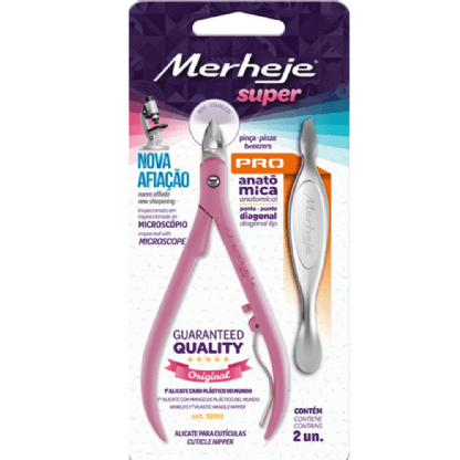 Kit-Alicate-Para-Cuticulas-PinCa-com-ponta-diagonal-Basic-MERHEJE