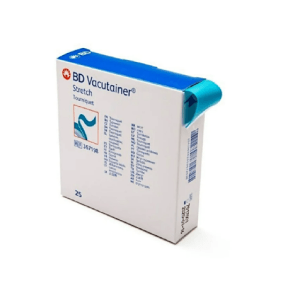 TORNIQUETE VACUTAINER AZUL CX C/25UN 367198