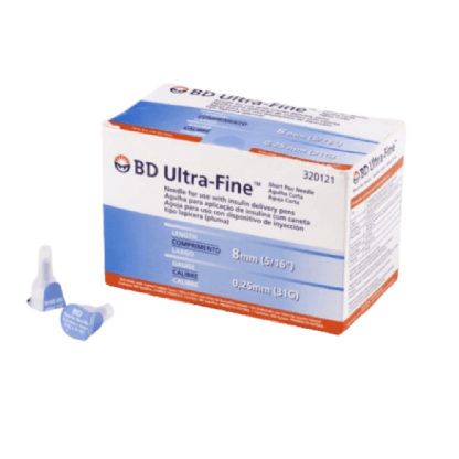 AGULHA ULTRA FINE 0,25MM X 8MM CX C/100UN 320121