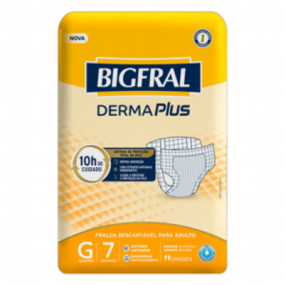 FRALDA BIGFRAL DERMA PLUS TAM G PCT C/7UN - 20379-1