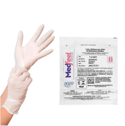 LUVA CIRURGICA EST 8,0 TEXTURIZADA MEDFEEL PF CX C/200PARES