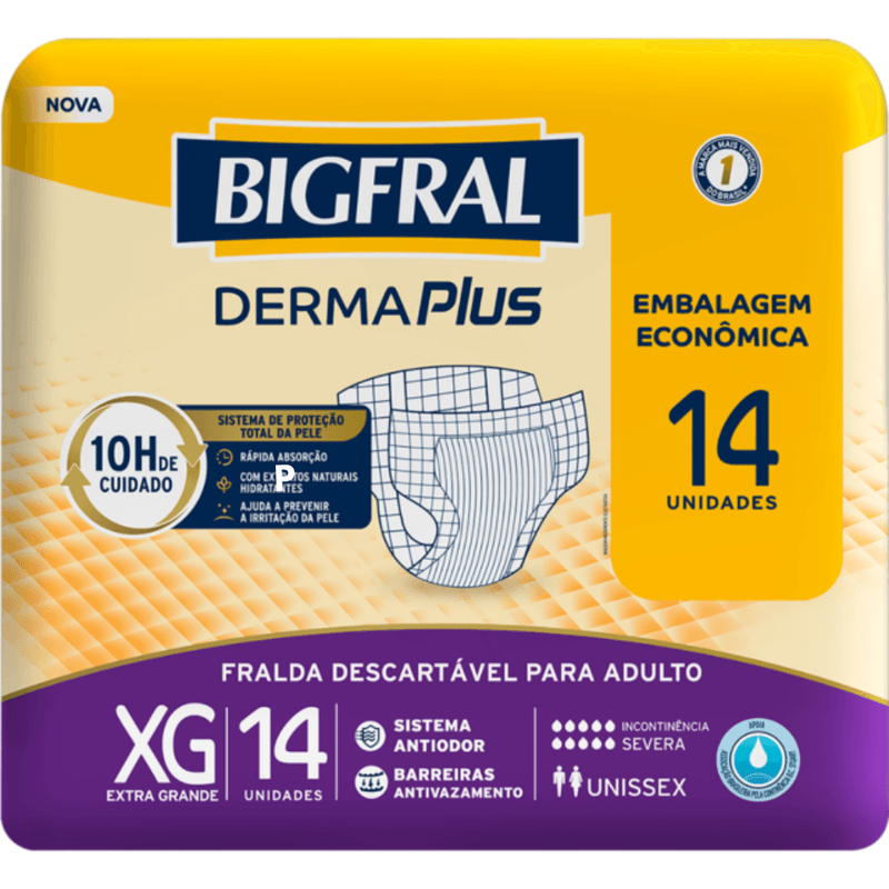 Fralda-Geriatrica-Bigfral-DermaPlus-Economica-EG-14-und-Rioclarense