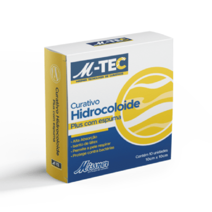 CURATIVO-HIDROCOLOIDE-C-ESPUMA-M-TEC-10cm-X-10cm-CX-C-10UN