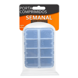 PORTA COMPRIMIDOS SEMANAL TRANSPARENTE
