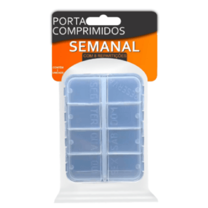 PORTA COMPRIMIDOS SEMANAL TRANSPARENTE
