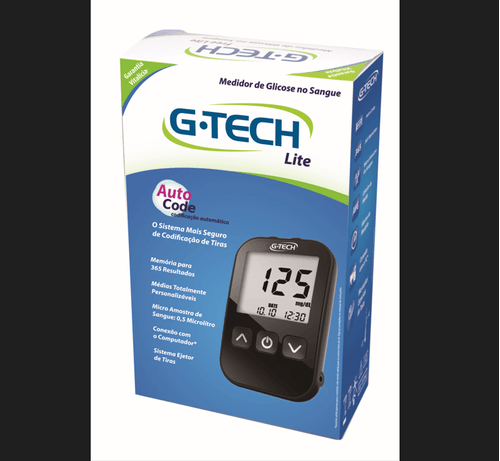 KIT MONITOR DE GLICEMIA G-TECH LITE C/10TIRAS+10LANCETAS
