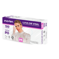 LUVA DE PROCEDIMENTO S/TALCO M VINIL C/100UN 2031