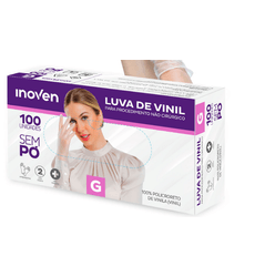 LUVA DE PROCEDIMENTO S/TALCO G VINIL C/100UN 2038