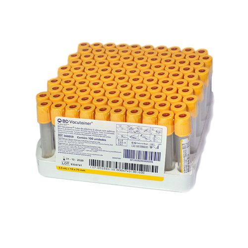 TUBO C/GEL SEP.SST 3,5ML HEMOG AMARELO C/100UN 360059